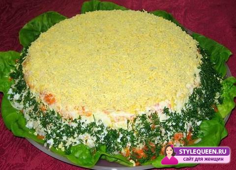 Мимоза салат рецепт с сыром
