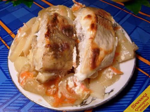 рецепты рыба под овощами в духовке